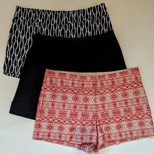 Loft Size 8 shorts. Red, Navy, or Blue. White House Black Market Black shorts